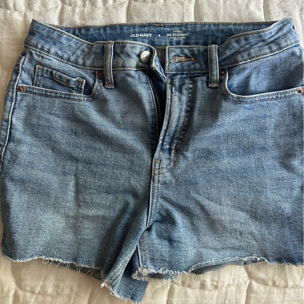 Old OG Straight Navy Blue Denim Shorts